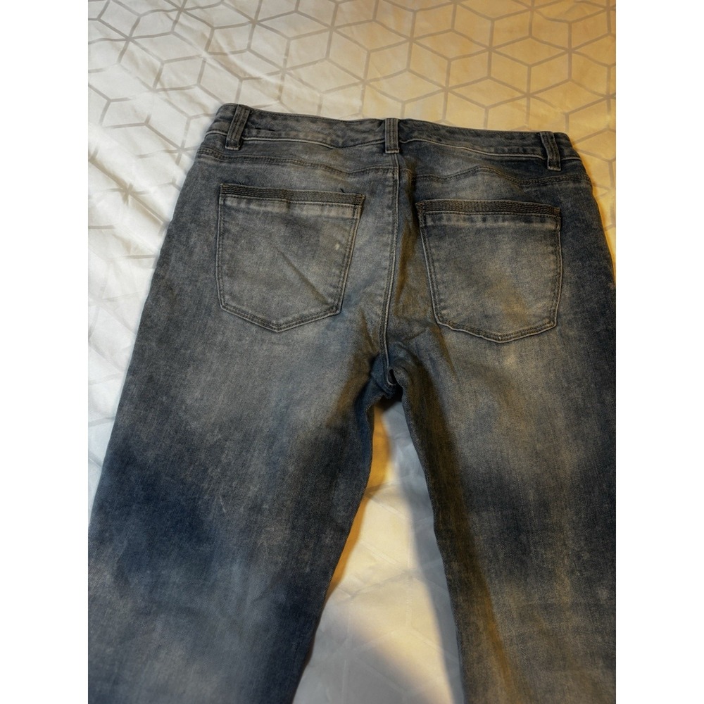 White House Black Market Jeans Womens 6 Blue Capri Y2K Style Zip Hem - Picture 2 of 15